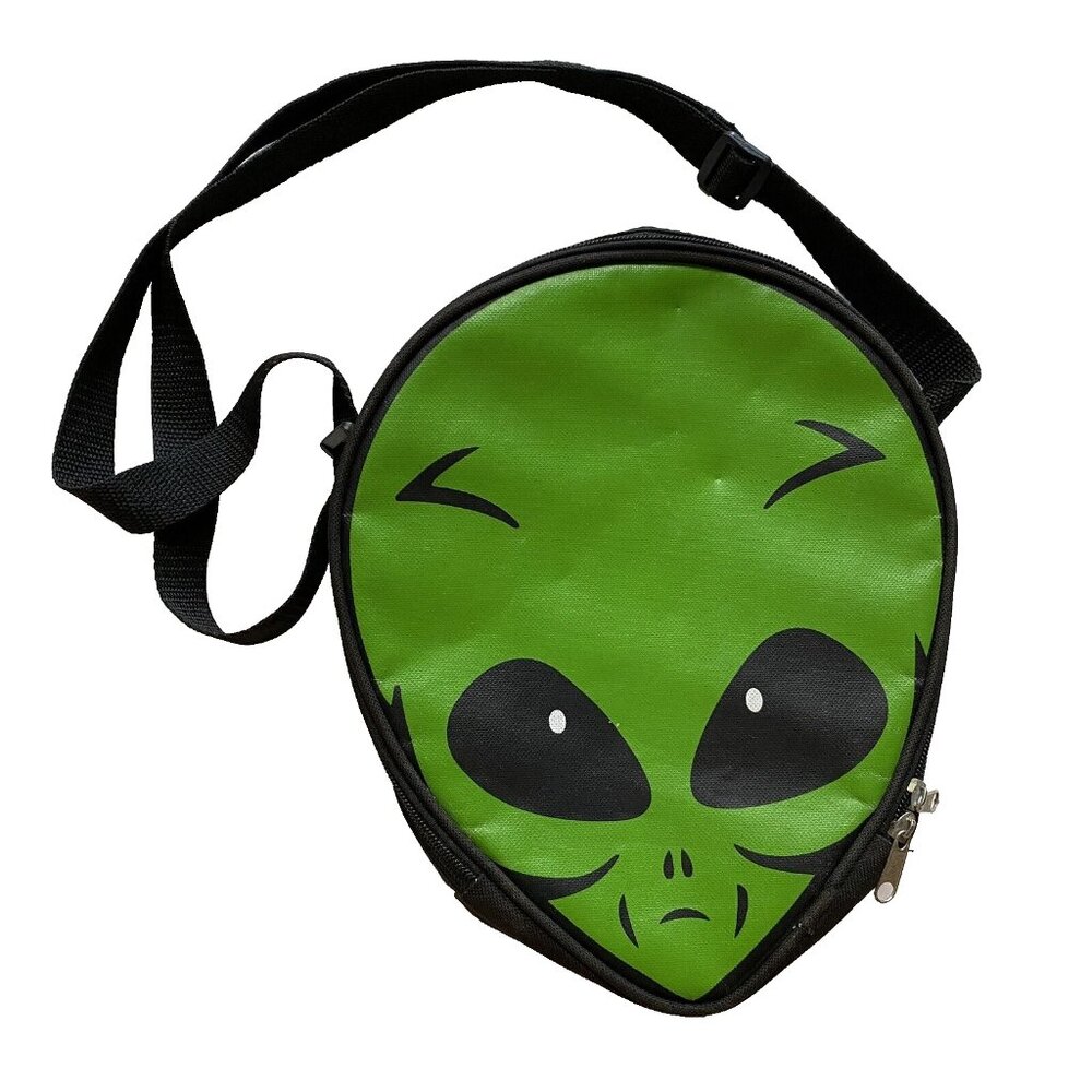 Space Alien Lunch Bag Extra Terrestrial Purse Green ET Shoulder Strap